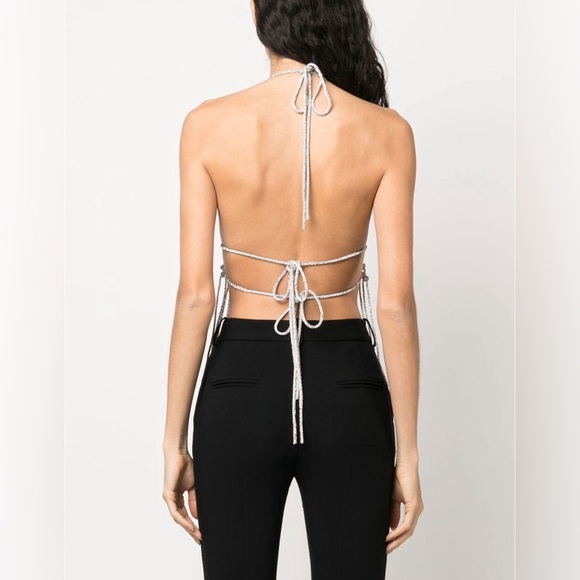 GIUSEPPE DI MORABITO Fringe Top in Silver - Picture 6 of 13